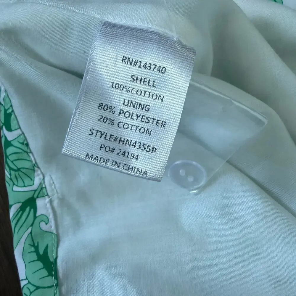 Hyacinth House Tuckernuck Mint Green Vine Floral Carolina Shorts XXL Boho Resort